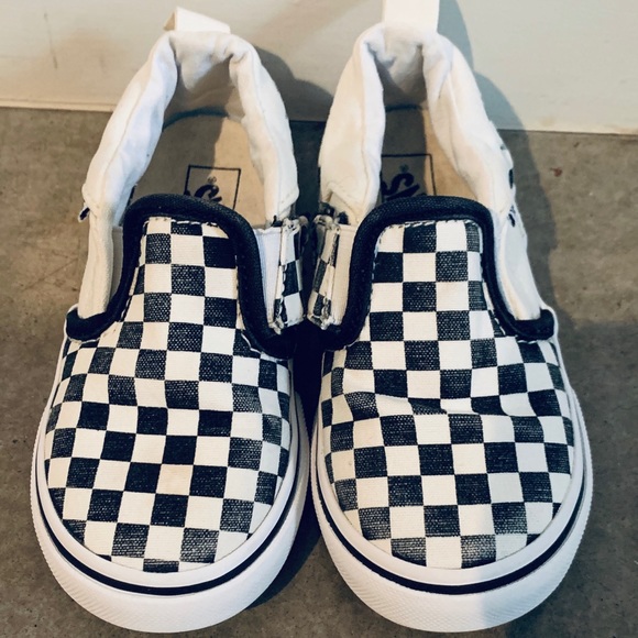 vans black and white checkered kids